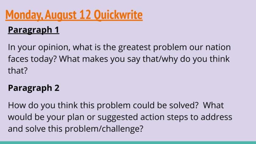 Quickwrite 8-12-19
